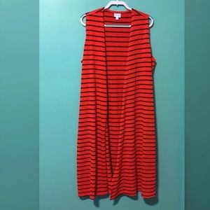 Lularoe JOY Black Coral Stripe